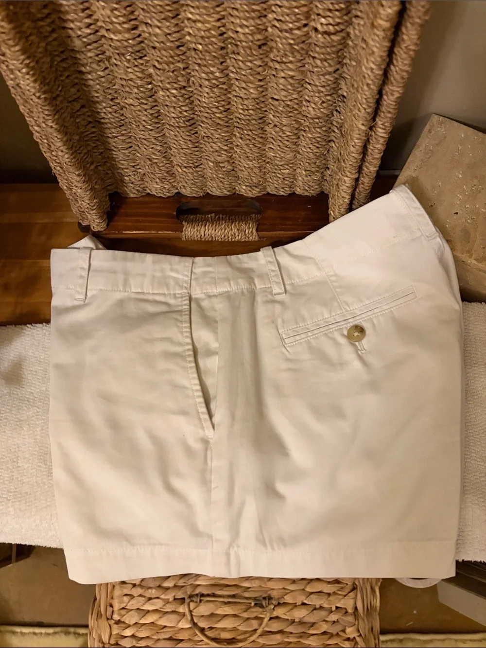 Polo by Ralph Lauren White Chino Shorts with Blue Pony
